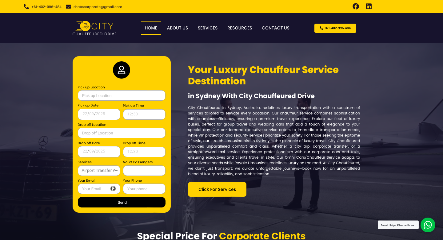 Luxury Chauffeur Service Destination