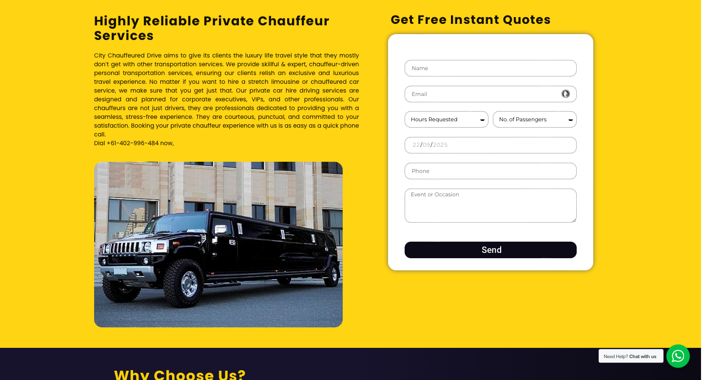 Luxury Chauffeur Service Destination