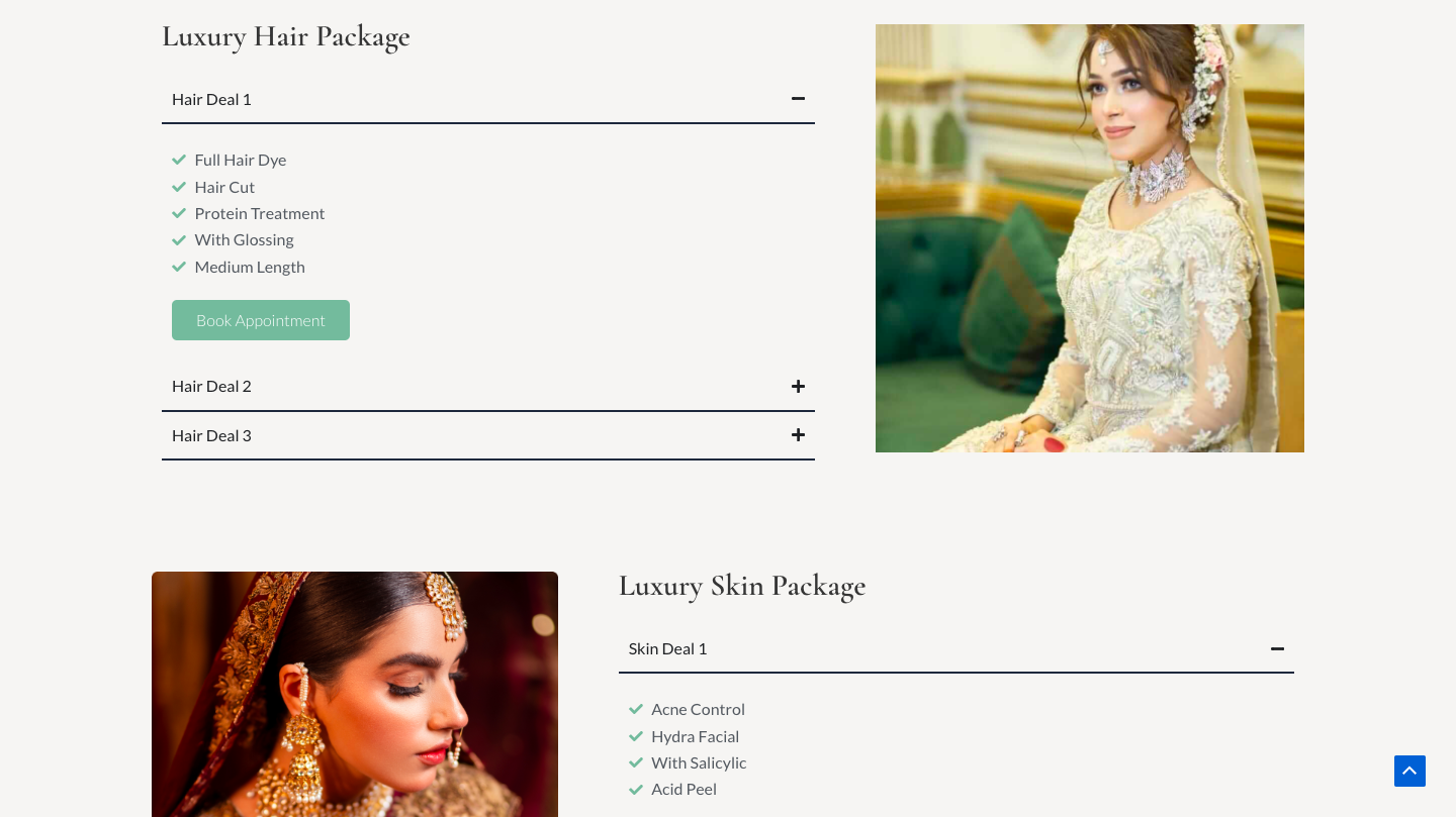 Website for Beauty & Hair Services