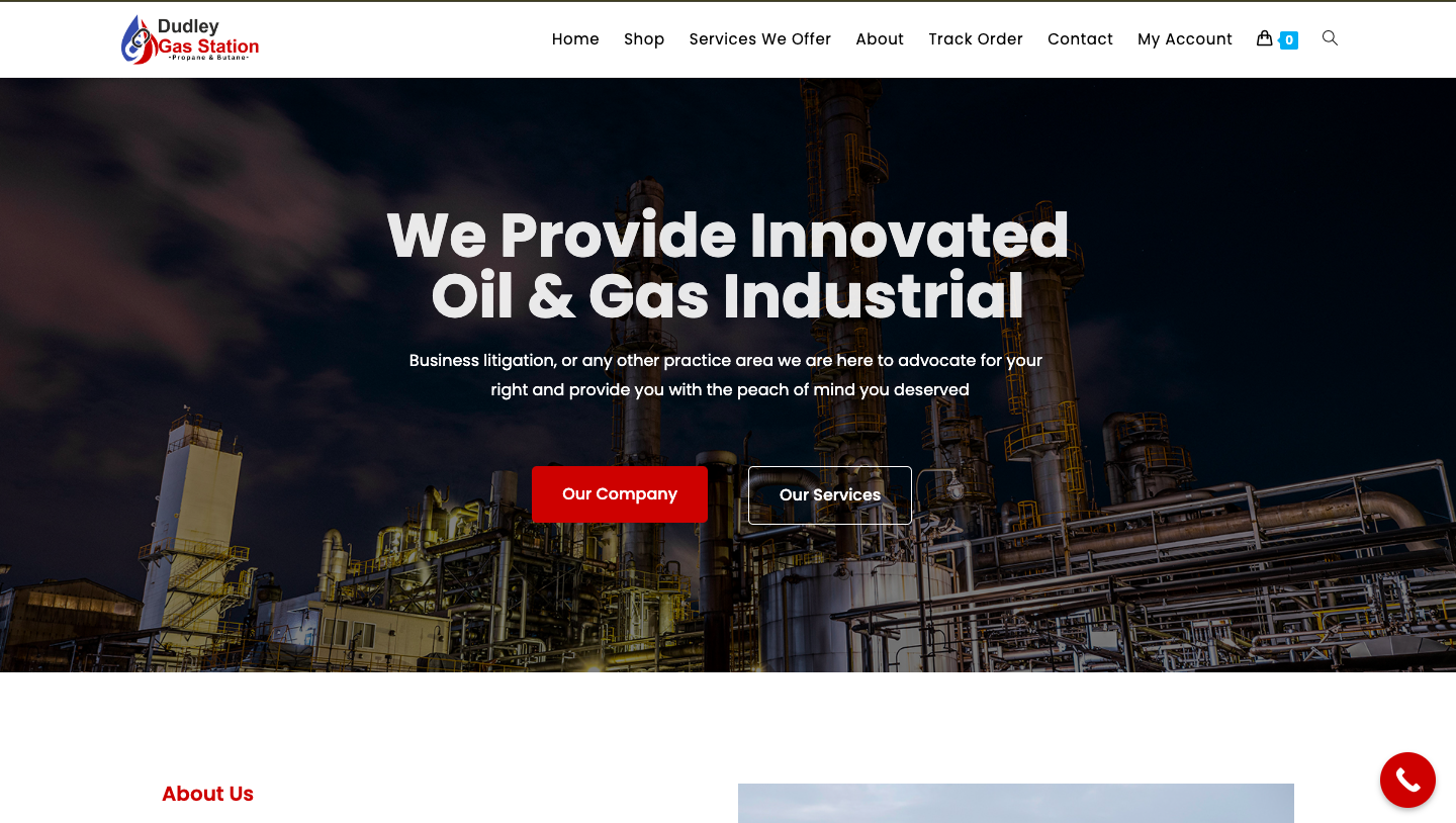 Complete E-commerce Store For Gass Station