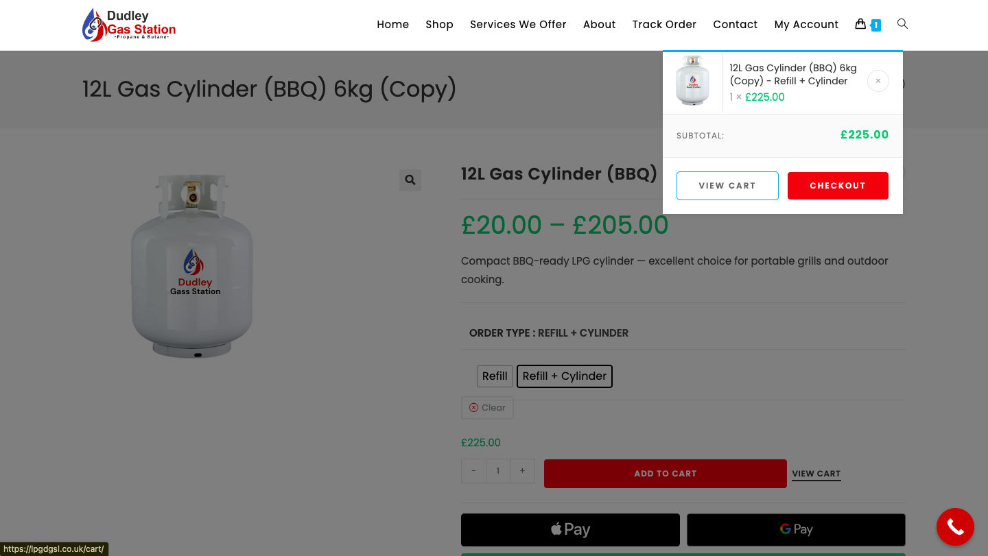 Complete E-commerce Store For Gass Station