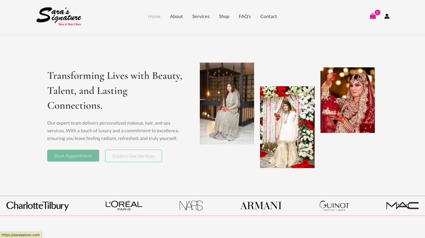 Website for Beauty & Hair Services